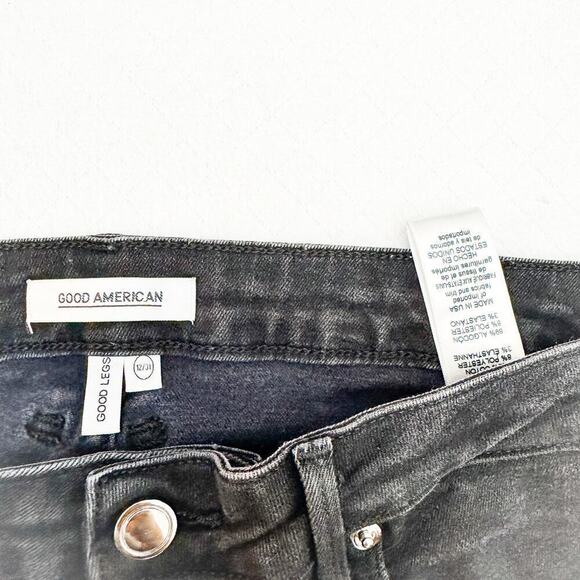 Good American Good Legs Black Denim Jeans GL452C Size 12 / 31 - Picture 6 of 7